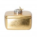Dizajnová a luxusná zlatá šperkovnica Beea 12cm