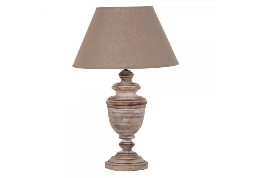 &Scaron;t&yacute;lov&aacute; dreven&aacute; stoln&aacute; lampa Whitewash Urn 67cm