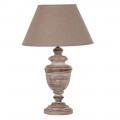 &Scaron;t&yacute;lov&aacute; dreven&aacute; stoln&aacute; lampa Whitewash Urn 67cm