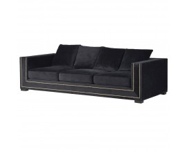Luxusná zamatová trojsedačka Black Velvet 250cm