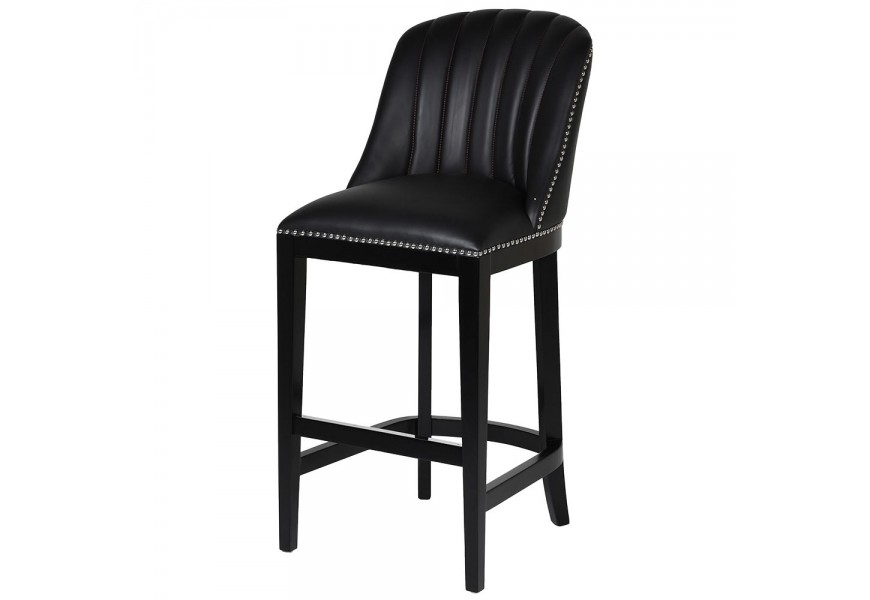 Čierna barová stolička Pollok v modernom prevedení
