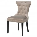 Luxusná chesterfield jedálenská stolička Kilbride II 91cm sivá