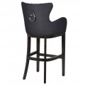Moderná barová stolička Fairlie so sivým poťahom