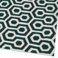 Škandinávsky koberec Gemo so zeleno-slonovinovým vzorom z vlny a bavlny 180cm