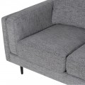 Moderná sedačka Sencil II v sivej farbe čalúnenia a čiernymi nohami 160cm