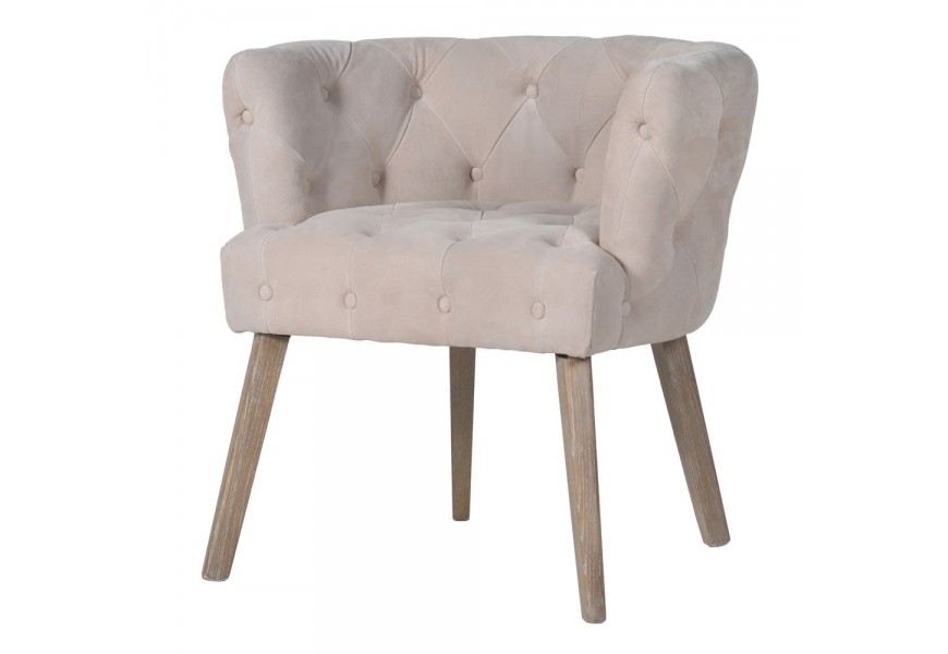 Luxusn&eacute; kreslo McKinney s poťahom z ekokože v b&eacute;žovej farbe