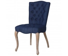 Luxusná stolička Hayward II  v modrej farbe s vyrezávanými nohami 93cm