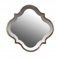 Vkusné art-deco nástenné zrkadlo Graya 38cm s bronzovým rámom