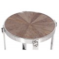 Kruhový príručný stolík Houston s chrómovými nohami 56cm