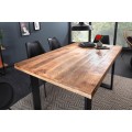 Industriálny jedálenský stôl Steele Craft z mangového masívneho dreva s kovovými nohami 120cm