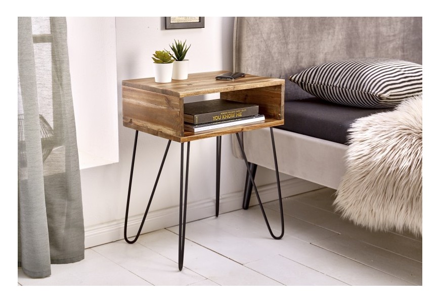 Industri&aacute;lny dizajnov&yacute; nočn&yacute; stol&iacute;k Glendale 40cm