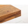 Industriálny dizajnový konferenčný stolík Steele Craft z dreva sheesham štvorcového tvaru 60cm
