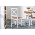 Vkusná masívna jedálenská stolička Frida Blanca 103cm