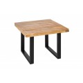 Industriálny dizajnový konferenčný stolík Steele Craft z mangového dreva štvorcového tvaru 60cm
