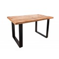 Industriálny jedálenský stôl Steele Craft z mangového masívneho dreva s kovovými nohami 120cm