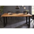 Industriálny jedálenský stôl Steele Craft z masívneho palisandrového dreva s čiernymi nohami 160cm