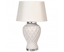 Luxusná keramická provensálska lampa Tilda biela