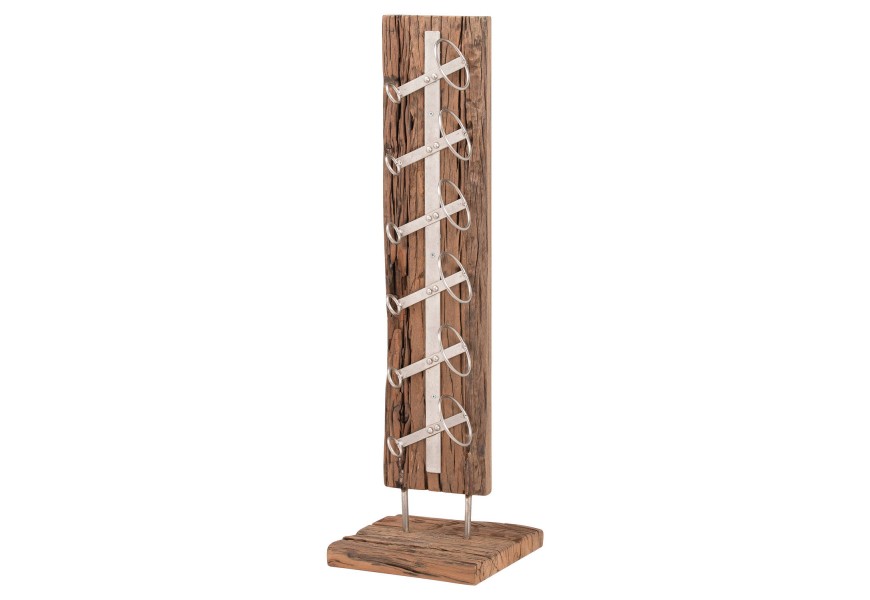 Dizajnov&aacute; vinot&eacute;ka z mas&iacute;vneho dreva Rax na 6 flia&scaron; 101cm