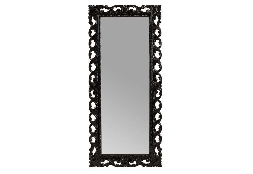 Nástenné šatníkové zrkadlo NEGRO čierne 180cm