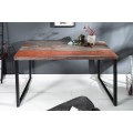 Industriálny písací stôl Elements z masívneho palisandrového dreva s čiernou kovovou konštrukciou 118cm