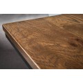 Industriálny príručný stolík Elements z drevenej dyhy a kovu 43cm