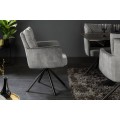 Moderná otočná stolička Laggan so sivými opierkami na ruky a vysokým operadlom 90cm
