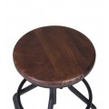 Industriálna stolička HIERRO z masívneho dreva a kovu 