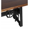 Industriálny jedálenský stôl HIERRO z masívneho mangového dreva s kovovou konštrukciou 160cm