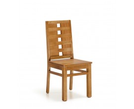 Koloniálna jedálenská stolička MADHU z masívneho dreva mindi hnedej farby 100cm