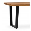 Masívny luxusný stôl Madhu z dreva mindi so železnými nohami 180cm