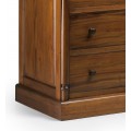 Koloniálna luxusná komoda M-VINTAGE z masívneho dreva hnedej farby so šiestimi zásuvkami 110cm  