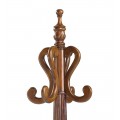 Rustikálny luxusný vešiak M-VINTAGE z masívneho dreva tmavohnedej farby s vyrezávaním 190cm 