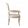 Luxusná baroková jedálenská stolička M-Vintage z masívneho dreva bielej farby 96cm