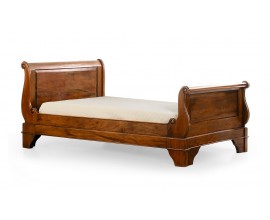 Koloniálna luxusná posteľ M-VINTAGE z masívneho dreva s vyrezávaním 105cm