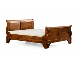 Rustikálna luxusná manželská posteľ M-VINTAGE z masívneho dreva s vyrezávanými nožičkami 165cm