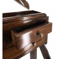Koloniálny luxusný nemý sluha M-Vintage z masívneho dreva tmavohnedej farby 120cm