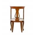 Rustikálna luxusná stolička M-VINTAGE z masívu hnedej farby s béžovým poťahom 90cm