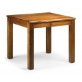 Elegantný masívny jedálenský stôl Star štvorcového tvaru z dreva mindi hnedej farby
