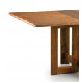 Rozkladací jedálenský stôl Star z dreva mindi hnedej farby 165cm