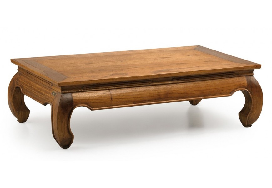 Luxusný elegantný konferenčný stolík Star v hnedej farbe z masívneho dreva mindi