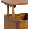 Masívny štýlový konferenčný stolík Star z dreva mindi s vyklápacou doskou a zásuvkou 110cm