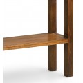 Masívny štýlový konzolový stolík Star s tromi zásuvkami hnedej farby 95cm