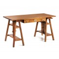 Masívny písací stôl Star z dreva mindi so zásuvkami výškovo nastaviteľný