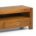 Dizajnový drevený TV stolík z masívneho dreva Star s tromi zásuvkami 190cm