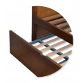 Luxusná dvojitá posteľ Star z dreva mindi hnedej farby s výsuvným roštom 100cm