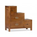 Luxusná komoda Star v tvare schodov z masívneho dreva so zásuvkami