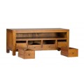 Drevený TV stolík Star so zásuvkami a poličkami 110cm