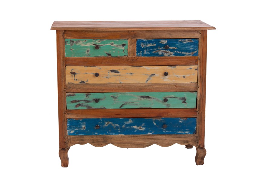 Komoda farebn&aacute; s piatimi z&aacute;suvkami TRISSUR