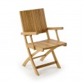 Dizajnová stolička z teakového dreva 