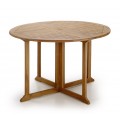 Skladací záhradný stôl z teakového dreva okrúhly Jardin